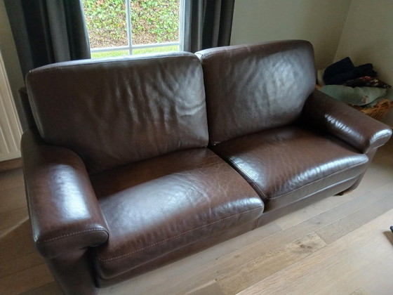 Burov French Design 2-seater and 3-seater set – Sofas, Leather, Wood (photo 10 of 12)
