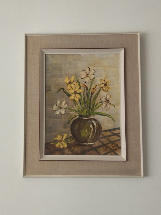 Image 1 of Superb Still Life - Bouquet of Daffodils - Raymond BOVY (1960)
