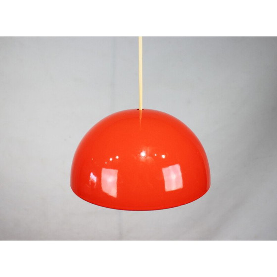 Image 1 of Vintage red flowerpot pendant lamp model VP1 by Verner Panton, 1968