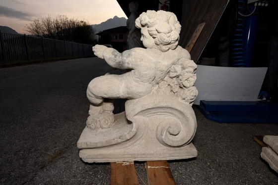 Late 19th Century Italian Carved Stone Putto – Sculpture, Vintage (photo 27 of 39)