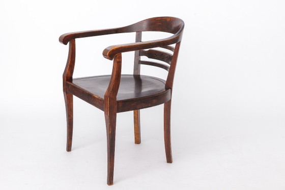 Poltrona vintage in legno anni '30 | Legno massello di faggio | Sedia Art Déco tedesca | Completamente (photo 5 of 10)