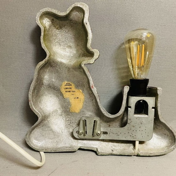 Sovjet USSR Retro Metalen Kinderkamer Stekker Wandlamp Beer Kolobok, jaren 70 – Wandlampen, Iron (photo 6 of 12)
