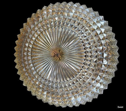 2318 bernsteinfarbene Deckenleuchte, bernsteinfarbene Glas-Deckenleuchte