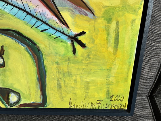 Image 1 of Acrílico sobre papel pintado Annelies van Biesbergen 147x105