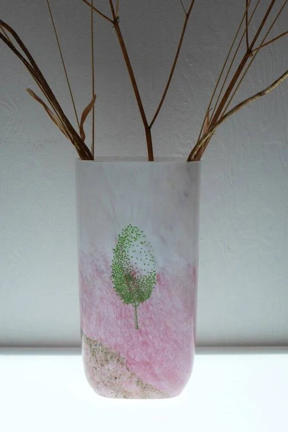 Image 1 of Scandinavian glass art vase known as May by Kjell Engman for Kosta Boda, 1980s