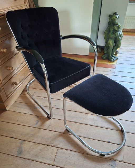 Chaise Gispen 412 GS + Hocker
