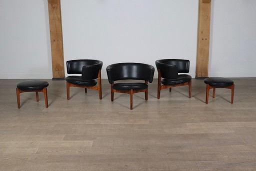 Sven Ellekaer Chaises longues et tabourets Christian Linneberg 1962