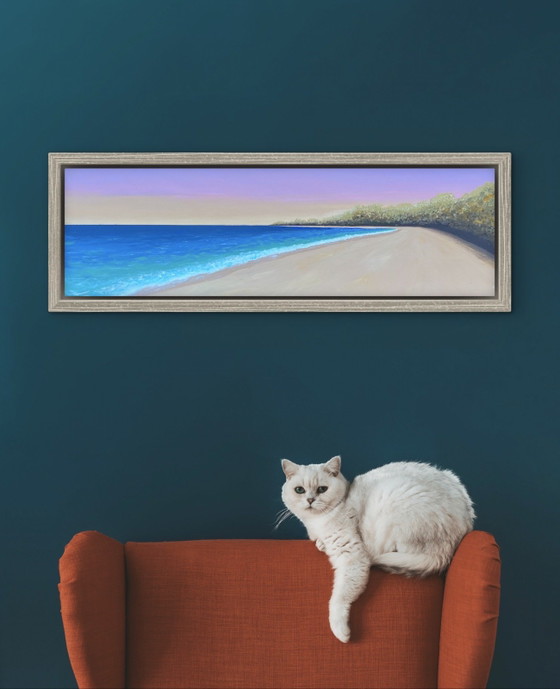 Golden Shore - Panoramic 100x30cm – Paintings & Drawings, Canvas (photo 14 of 15)