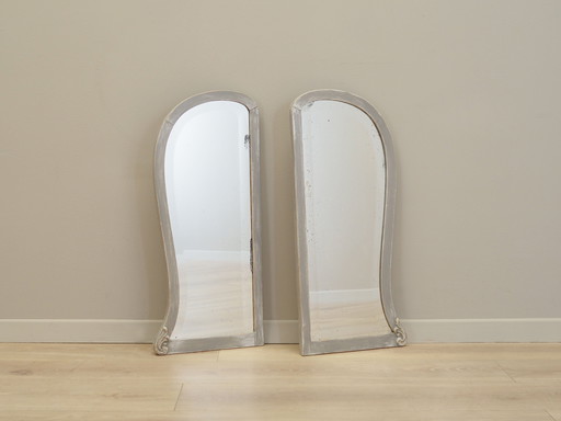 Jeu de deux miroirs dans un cadre en pin, design danois, années 1960, Production : Danemark