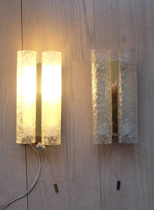 2 wall lights Doria ice glass glass tubes Uk2Raeb