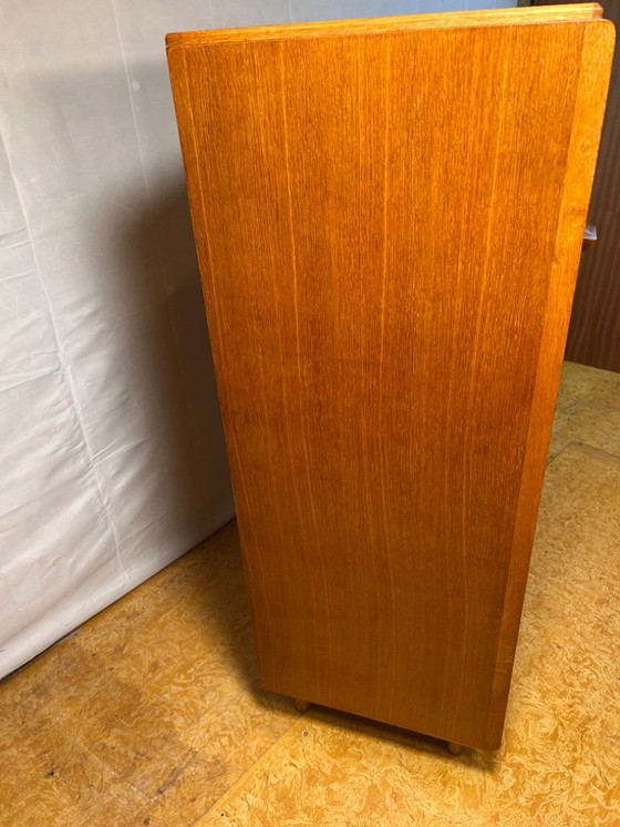 Image 1 of Vintage mid-century retro-kast / kledingkast van eikenhout van E. Gomme (later G-ontwerp) – Brits design uit de jaren 50