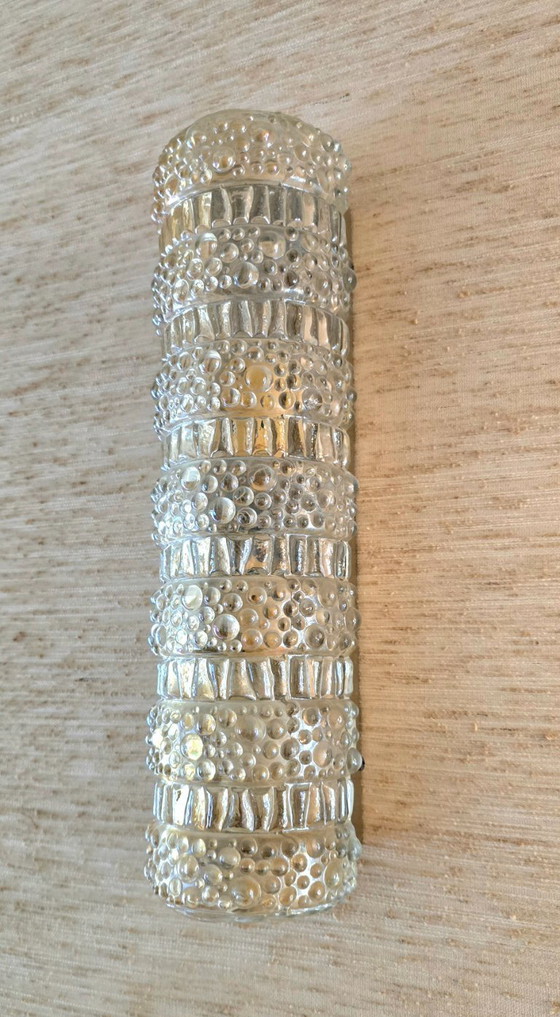 Image 1 of Par de apliques de pared de cristal con burbujas, Limburgo, Alemania, 1960/70