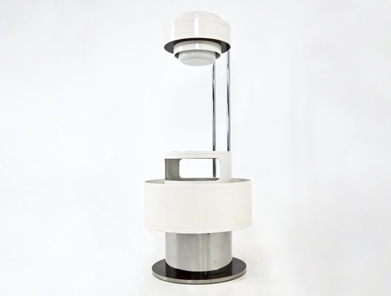 Ensemble de bar attribué à Joe Colombo, années 1960, Meuble bar, Métal, Plastique, Blanc, Modern (photo 8 sur 14)