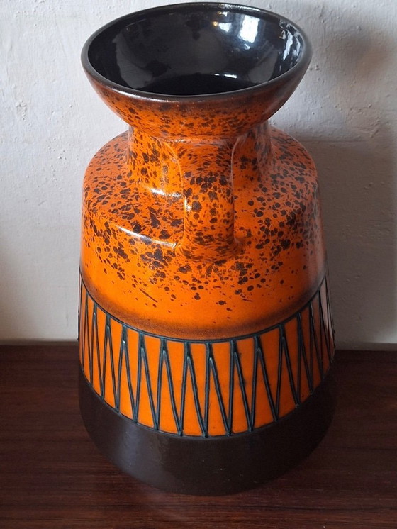 Image 1 of Große, antike, brutalistische Keramik-Bodenvase, 1970er Jahre