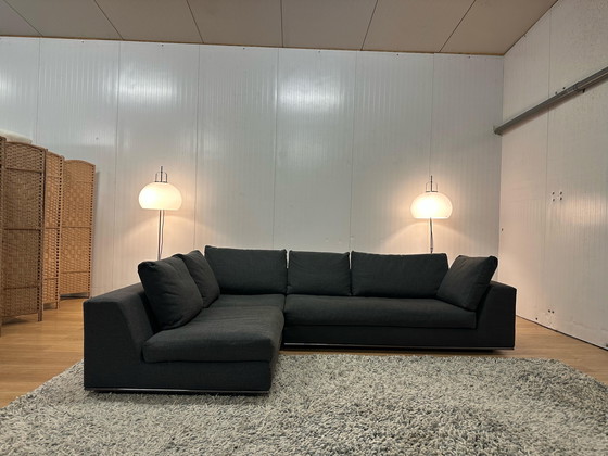Image 1 of ZGAN Minotti Corner Sofa 3-Piece Wool | Dark Gray | Top Condition