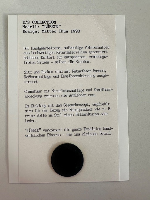 Mobiliario de asientos exclusivo de la colección E/S. Diseño de Matteo Thun, 1990.