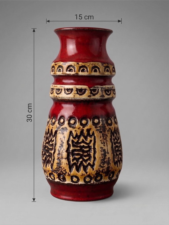 Jarrón Ü-Keramik Uebelacker 1400/30 West Germany años 60 – 30 cm – Jarrones, Ceramic (photo 8 of 8)