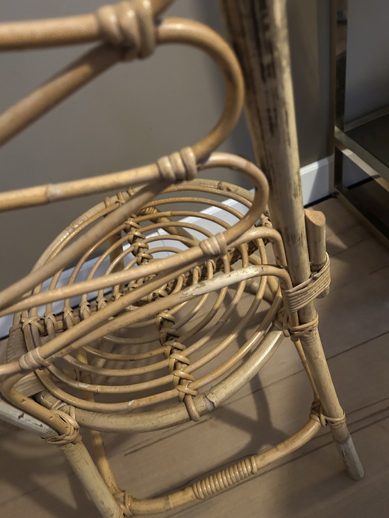Image 1 of Rattan ROHE Dirk van Sliedrecht stool chair