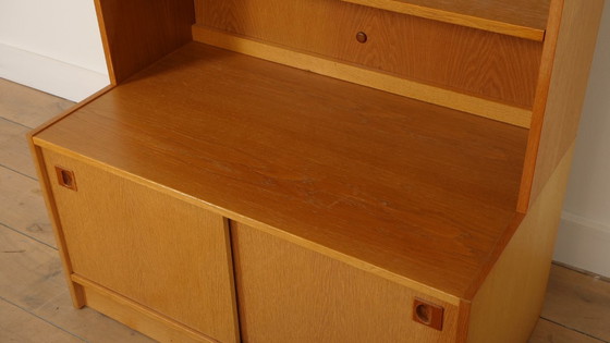 Image 1 of Armoire murale vintage | Bibliothèque | Chêne | Portes coulissantes