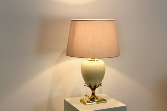 Lampe de table française de Maison Le Dauphin, Chrome, Laiton (photo 2 sur 9)