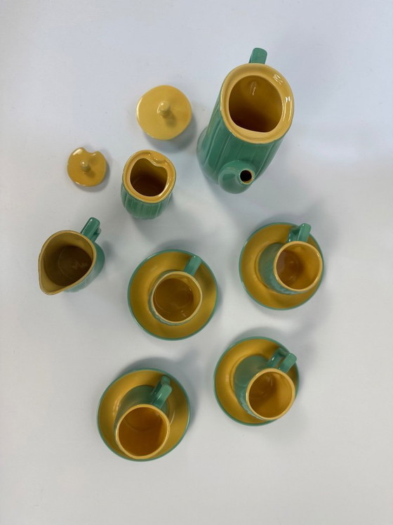 Image 1 of Memphis koffieservies uit de jaren 80 van Massimo Iosa Ghini voor Naj Oleari