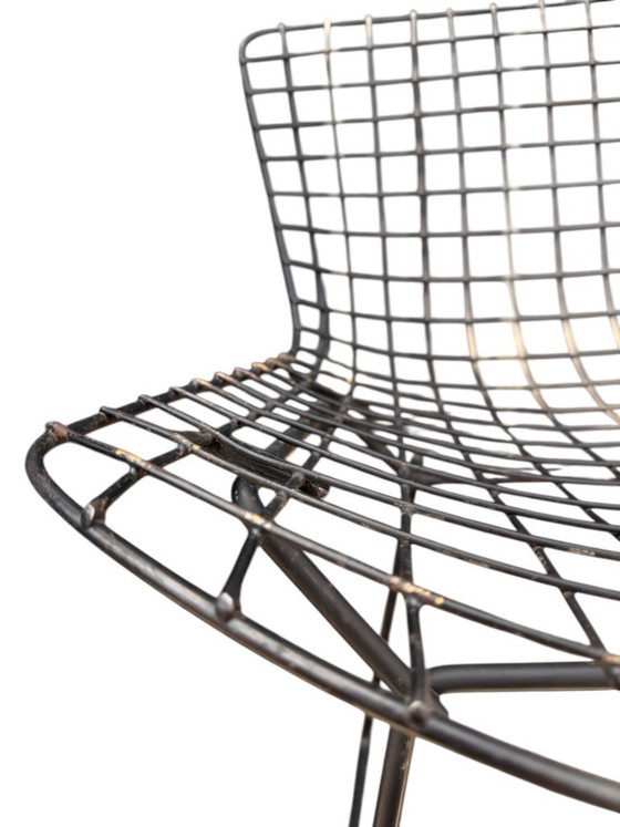Image 1 of Ensemble authentique de 4 chaises Harry Bertoia Wire pour Knoll - Acier et coussins d'origine