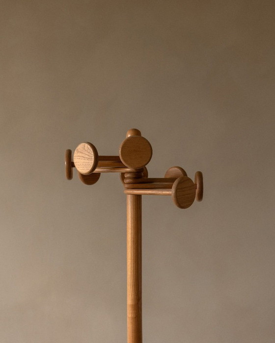 Image 1 of Appendiabiti vintage di Hank Loewenstein – appendiabiti di design in legno, anni '70