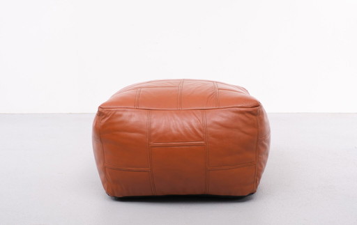 Pouf vintage De Sede en cuir cognac 1970 – hockers en poefs, Leather