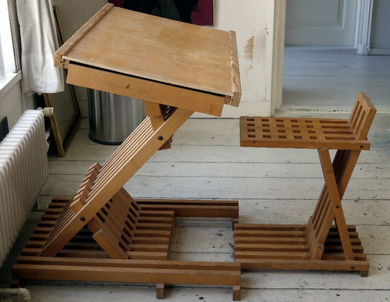 Image 1 of 2x Tavolo da disegno e sedia Günther Lambert