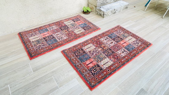 Image 1 of Paire TAPIS VINTAGE Inspiration Art Déco 