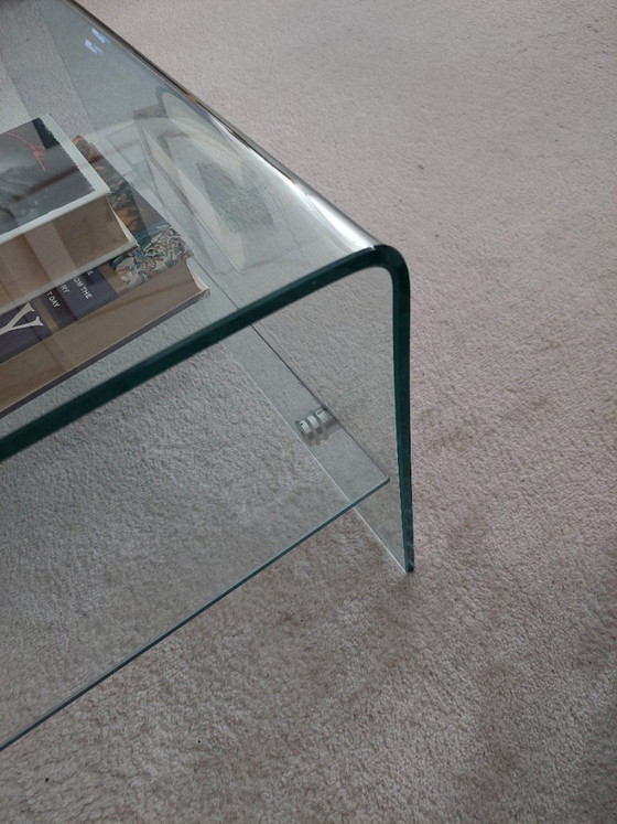 Image 1 of Glas-Couchtisch mit unterer Ablage, Burano