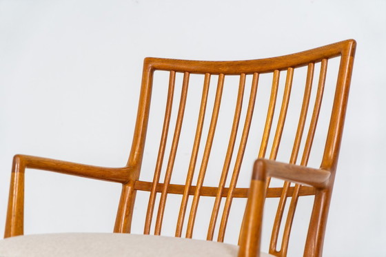 Image 1 of Fauteuil à bascule « ML33 » de Hans J. Wegner pour A. Mikael Laursen (Danemark, années 1950).