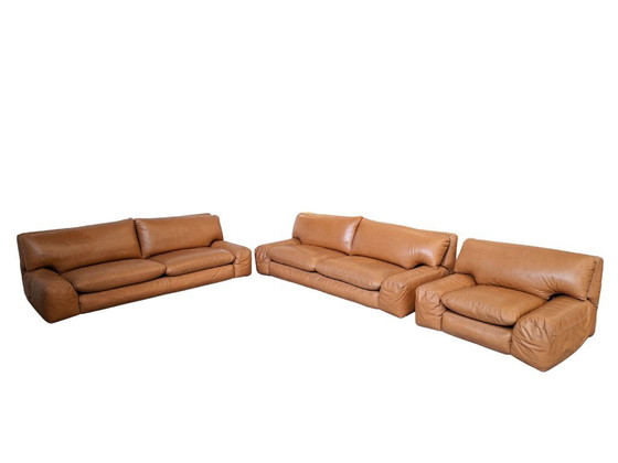Image 1 of Ensemble « Bengodi » – Conçu par Cini Boeri pour Arflex Italia (2 canapés + fauteuil)