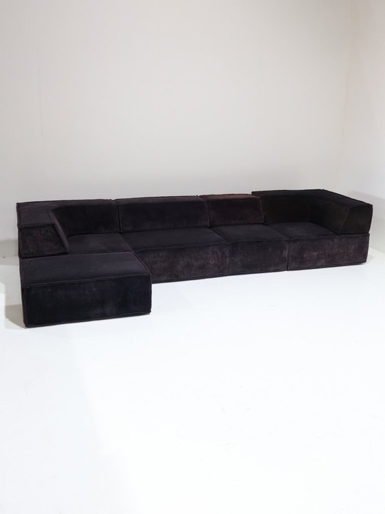 Image 1 of COR Trio modular sofa landscape sofa purple brown 1970s