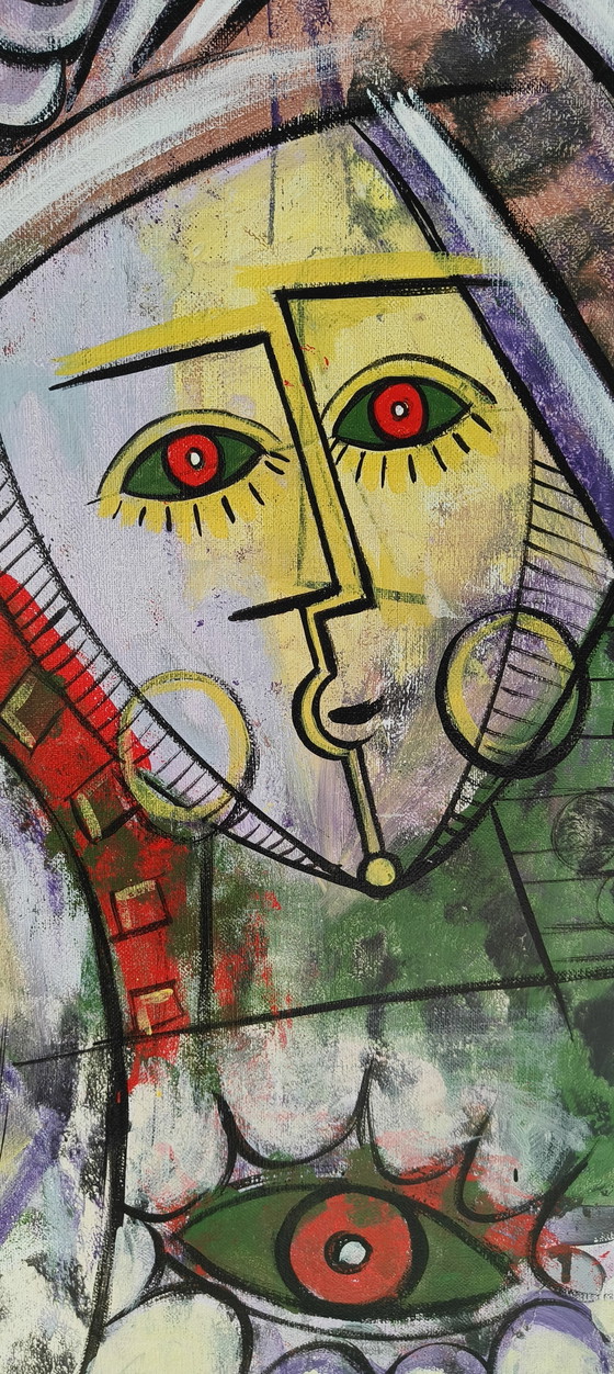 Image 1 of Ludo Huys, artista belga in stile Picasso.