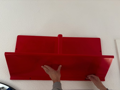 Niels Gammelgaard – rare IKEA KÄMPE set with 2 shelves in red (1997) | Design classics & collector's items