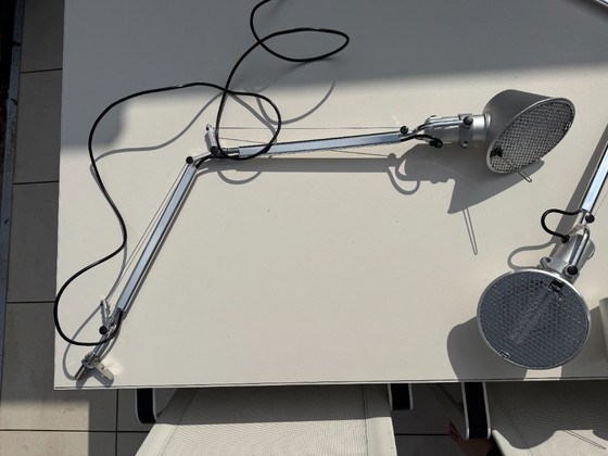 Image 1 of 8x Lampada da scrivania Artemide Tolomeo Mini – Argento – Design italiano iconico