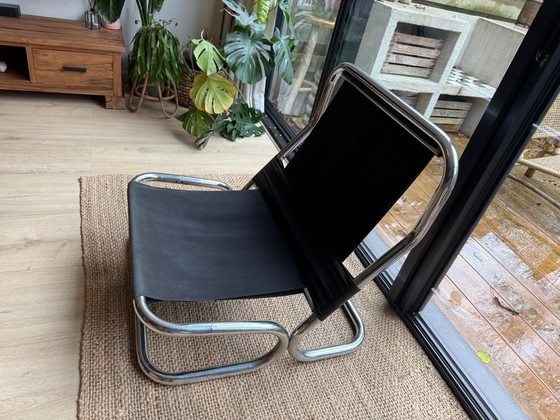 Image 1 of 1 sedia vintage in cromo/tela