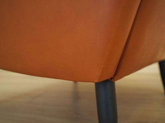 Image 1 of Oranje fauteuil, Deens design, jaren 70, gemaakt in Denemarken.
