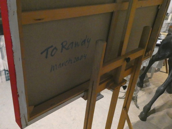 Image 1 of CLEMENS BRIELS - Uniek Meesterwerk "Touched to the Core" (130x100cm) - Gesigneerd + Certificaat