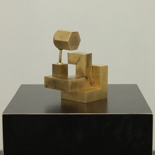 Cubist sculptural object, in the manner of André Volten