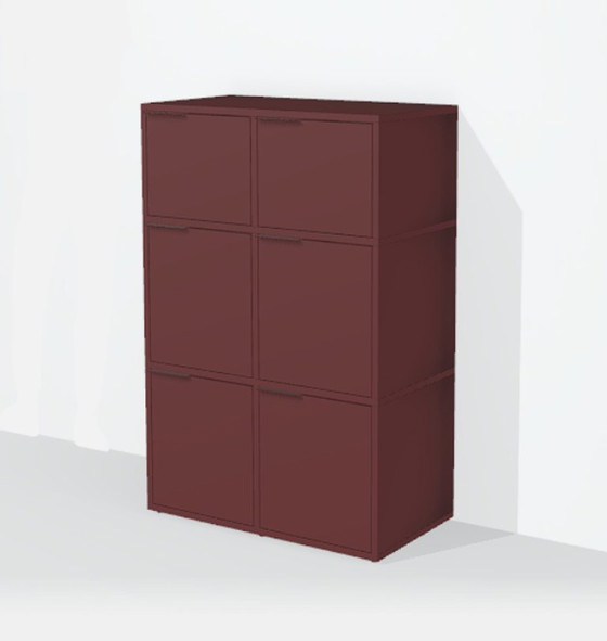 Image 1 of Tylko dressoir in bordeauxrood met deuren en lades