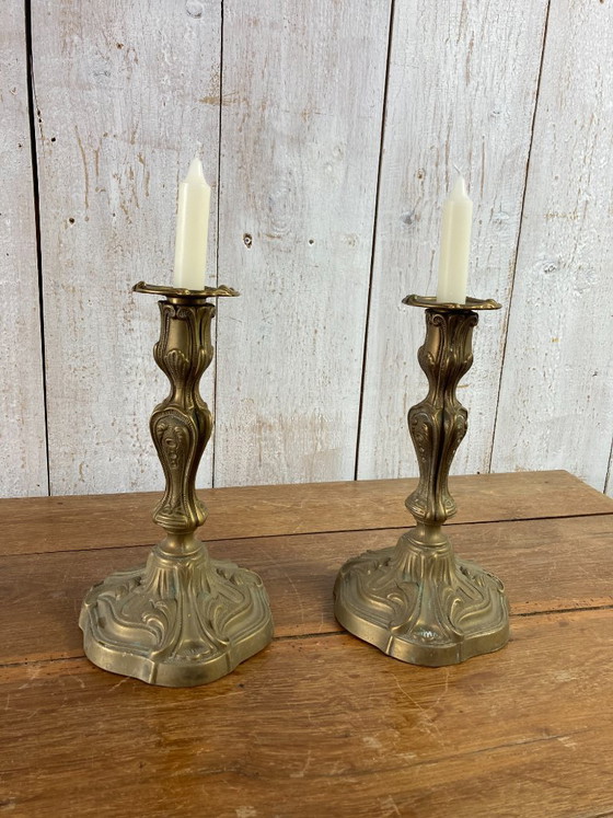 Shepherd of antique candlesticks – Candle holders, Metal (photo 9 of 9)