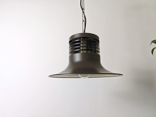 Vintage Industrial Pendant Light / Mid Century Modern Hanging Lamp / Scandinavian style / Metal Bell Shade / Retro Factory Ceili