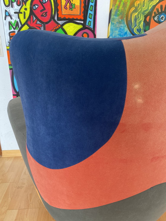 Image 1 of Javier Mariscal Sessel "Alexandra" Alcantara Leder Ontwerp