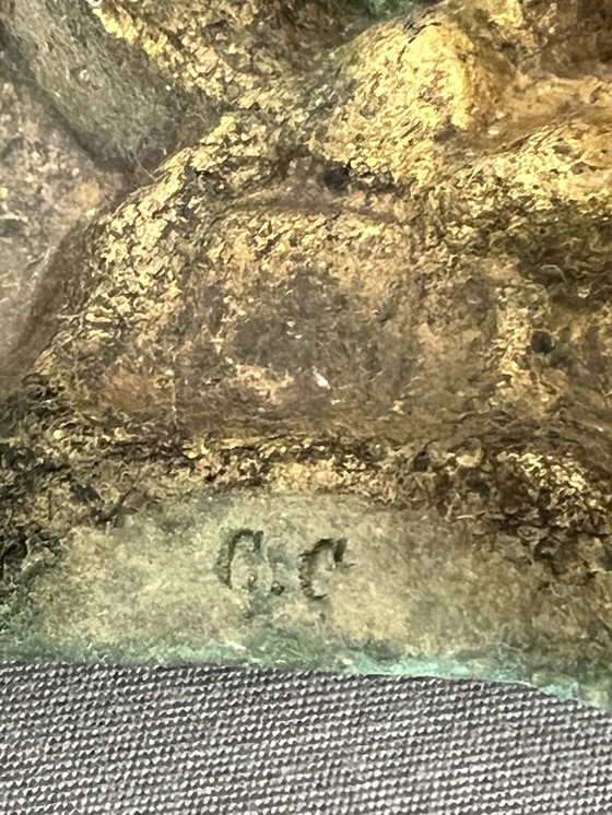 Image 1 of Paar Andirons aus dem 19. Jahrhundert, Frankreich um 1860 Bronze