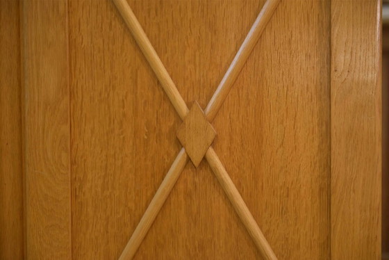 Eichen-Kleiderschrank mit Saint-Gobain Spiegel aus den 1960er Jahren. – Kleiderschränke, Holz, Vintage (photo 8 of 11)