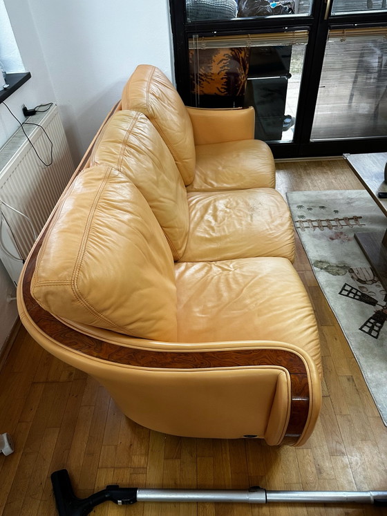 Galleria Nieri Sofa 3 + 1 – 3-5 Sitzer Sofas, Leder, Holz (photo 15 of 15)