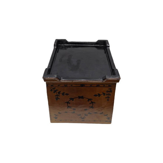 Image 1 of Bemalter Holzeimer, 1950er/60er Jahre