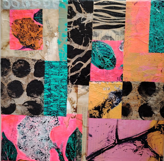 Image 1 of 2x Abstract collage homemade